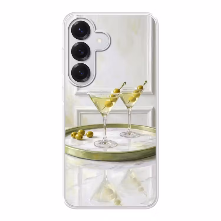 Drank - Martini - Olijven - Modern - Wit Telefoonhoesje Samsung Galaxy S26 klein -3d