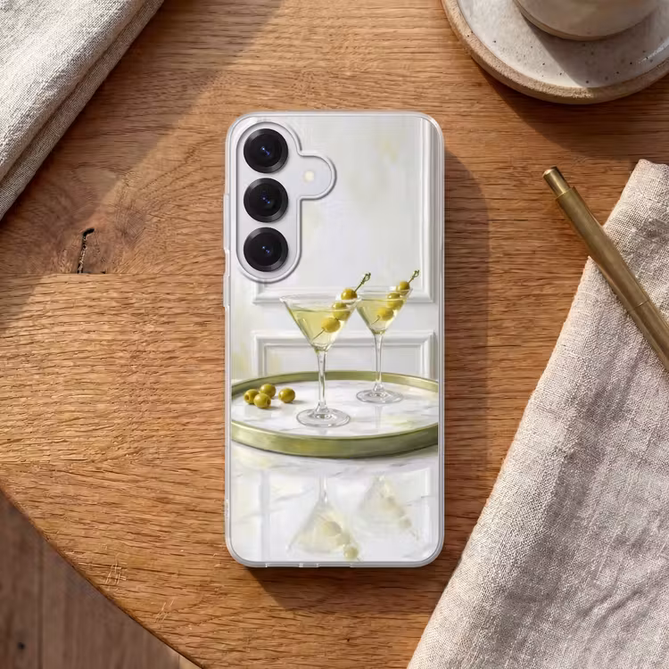 Drank - Martini - Olijven - Modern - Wit Telefoonhoesje Samsung Galaxy S26 klein -sfeer1