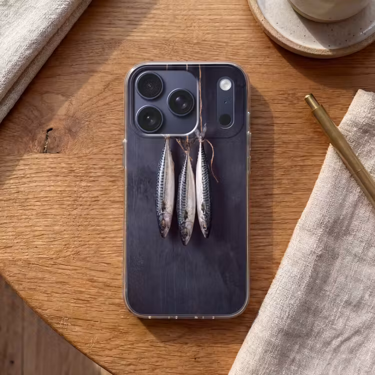 Telefoonhoesje - Drie vissen - Touw - Drie vissen - Touw Telefoonhoesje iPhone 17 Pro klein