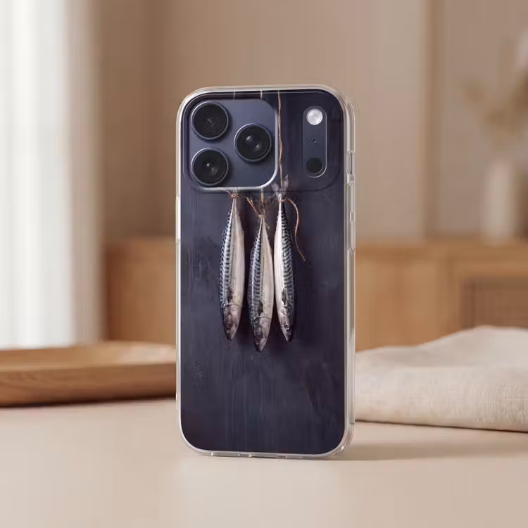 Telefoonhoesje - Drie vissen - Touw - Drie vissen - Touw Telefoonhoesje iPhone 17 Pro klein
