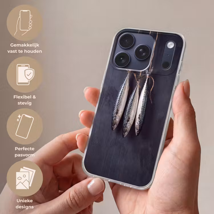 Telefoonhoesje - Drie vissen - Touw - Drie vissen - Touw Telefoonhoesje iPhone 17 Pro klein