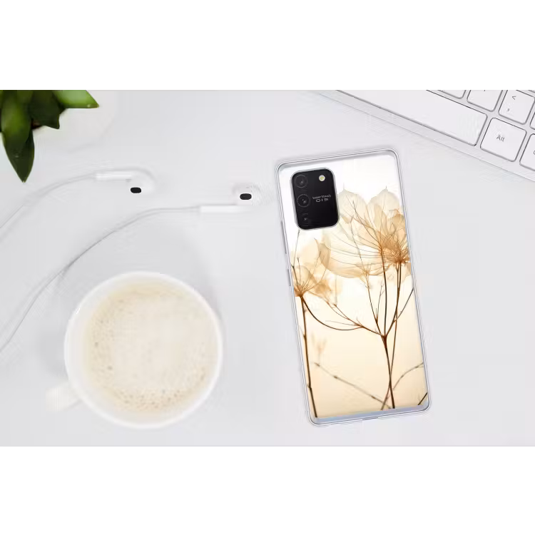 Droogbloemen - Beige - Planten - Wit Telefoonhoesje Samsung Galaxy S10 Lite klein -oordopS10Lite