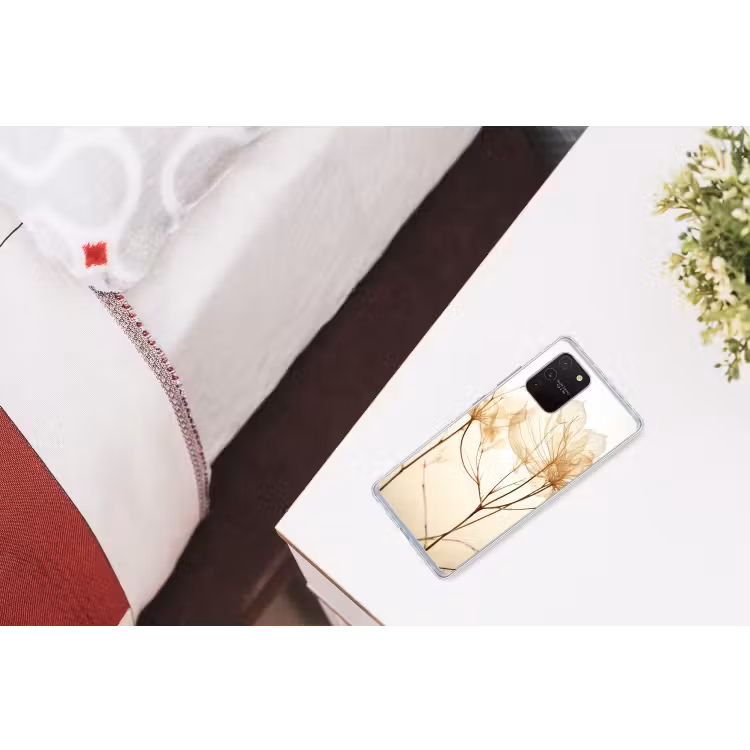 Droogbloemen - Beige - Planten - Wit Telefoonhoesje Samsung Galaxy S10 Lite klein -kamerS10Lite