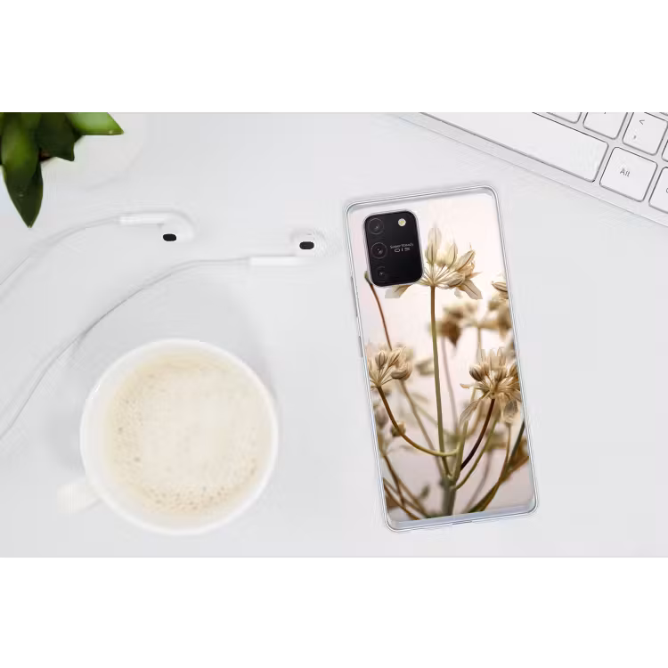 Droogbloemen - Beige - Wit - Planten Telefoonhoesje Samsung Galaxy S10 Lite klein -oordopS10Lite
