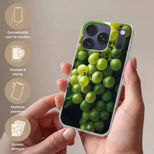 Druiven - Tros - Groen Telefoonhoesje iPhone 17 Pro klein -sfeer3_NL