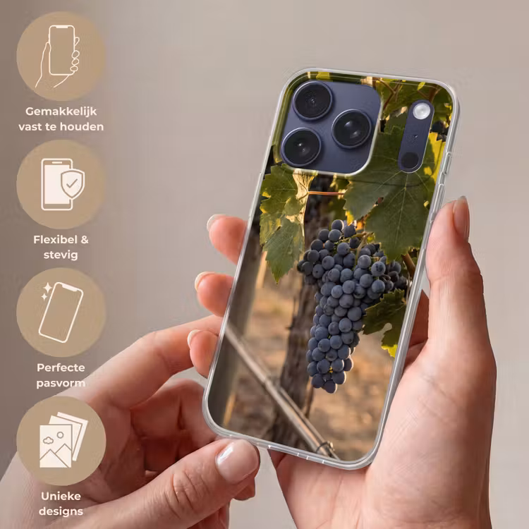 Druiven - Wijngaard - Zonlicht Telefoonhoesje iPhone 17 Pro klein -sfeer3_NL