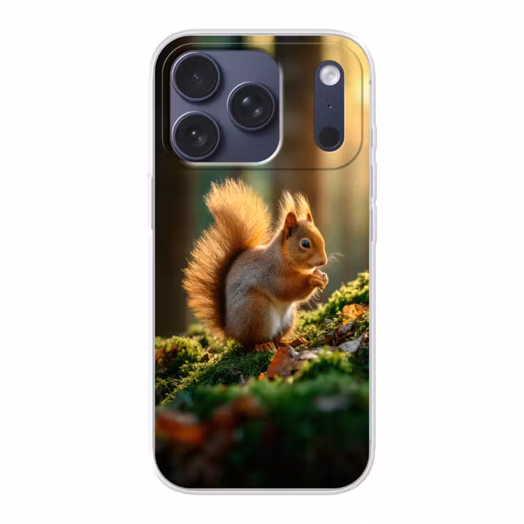 Eekhoorn - Nootje - Gras Telefoonhoesje iPhone 17 Pro klein -3d