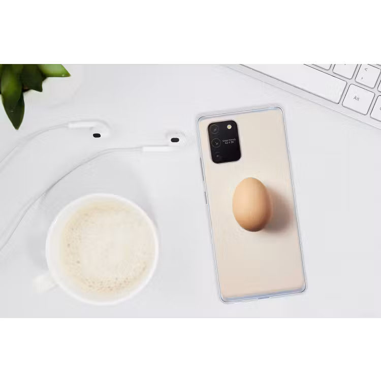 Ei - Beige - Ovaal - Egaal Telefoonhoesje Samsung Galaxy S10 Lite klein -oordopS10Lite