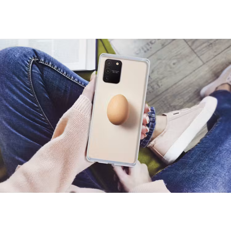 Ei - Beige - Ovaal - Egaal Telefoonhoesje Samsung Galaxy S10 Lite klein -handS10Lite