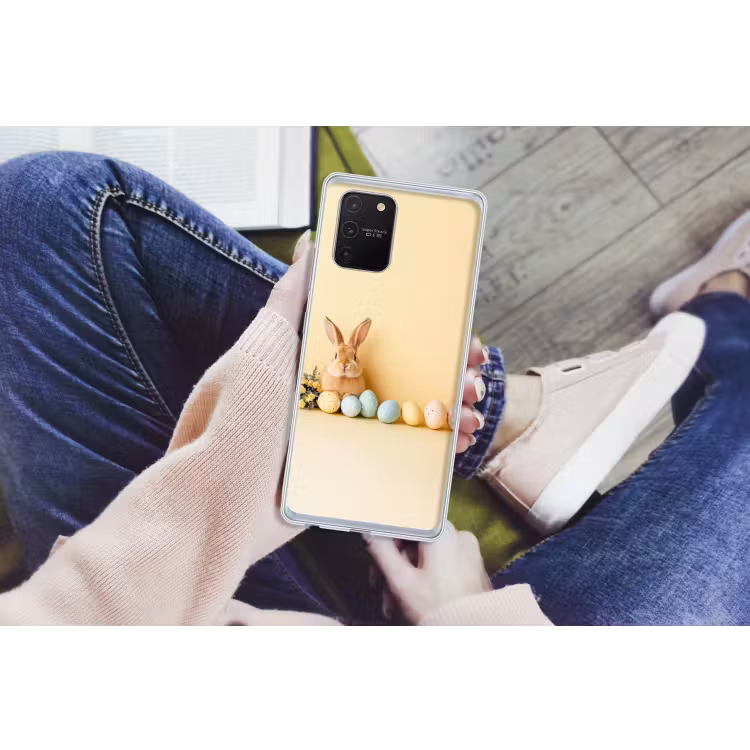 Eieren -  Konijn - Pasteltinten Telefoonhoesje Samsung Galaxy S10 Lite klein -handS10Lite