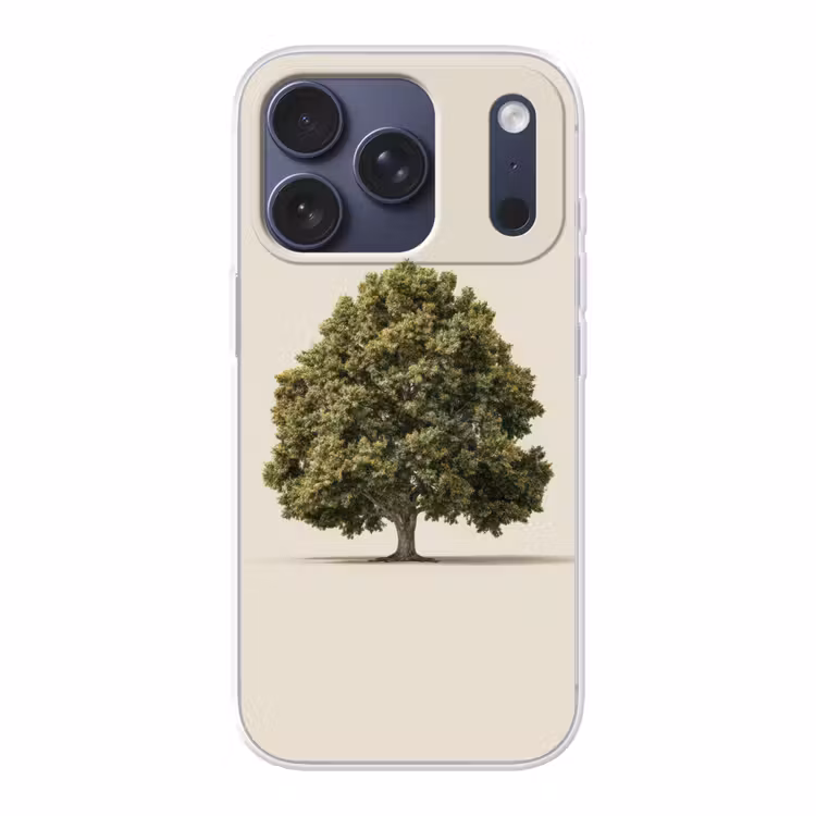Eikenboom - Groen - Lichte achtergrond Telefoonhoesje iPhone 17 Pro klein -3d