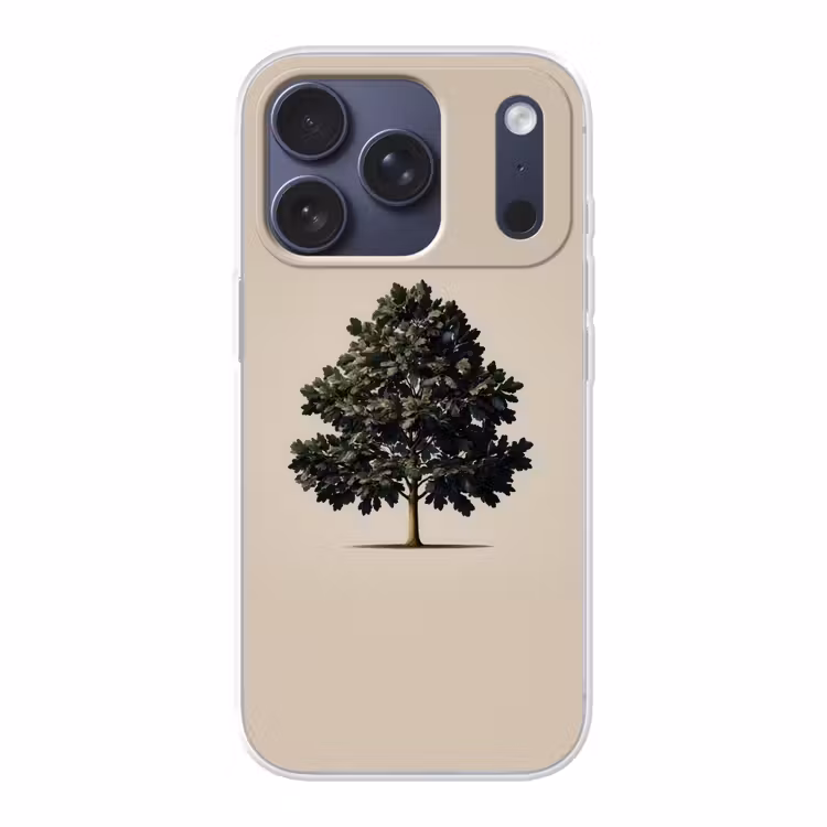 Eikenboom - Schaduw - Egaal Telefoonhoesje iPhone 17 Pro klein -3d