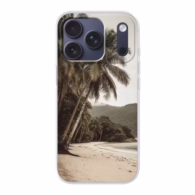 Eiland - Palmboom - Zee Telefoonhoesje iPhone 17 Pro klein -3d