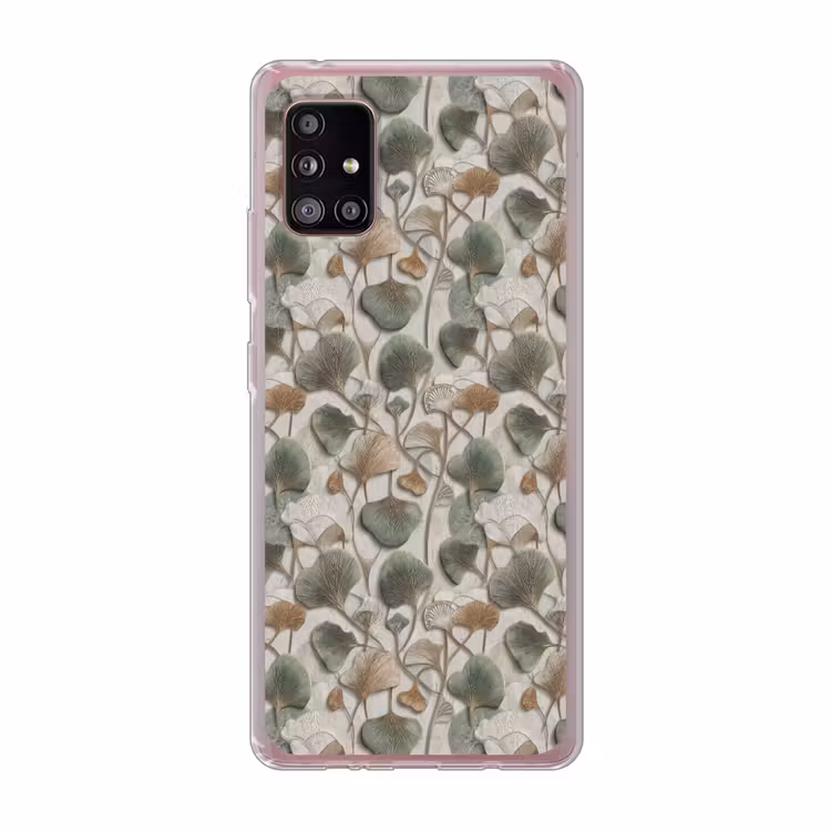 Elegant - Bladeren - Groen Telefoonhoesje Samsung Galaxy A51 5G klein 373 -3d