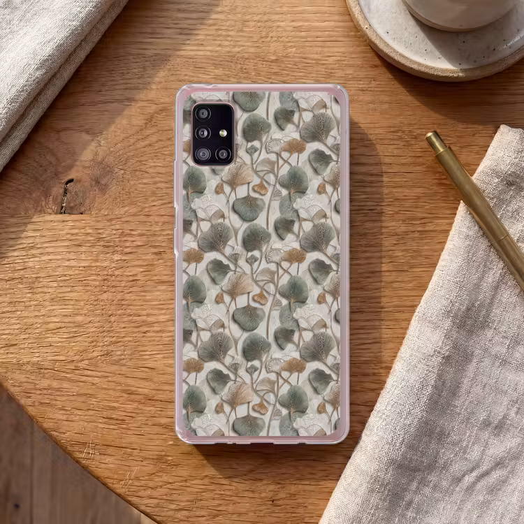 Elegant - Bladeren - Groen Telefoonhoesje Samsung Galaxy A51 5G klein 373 -sfeer1