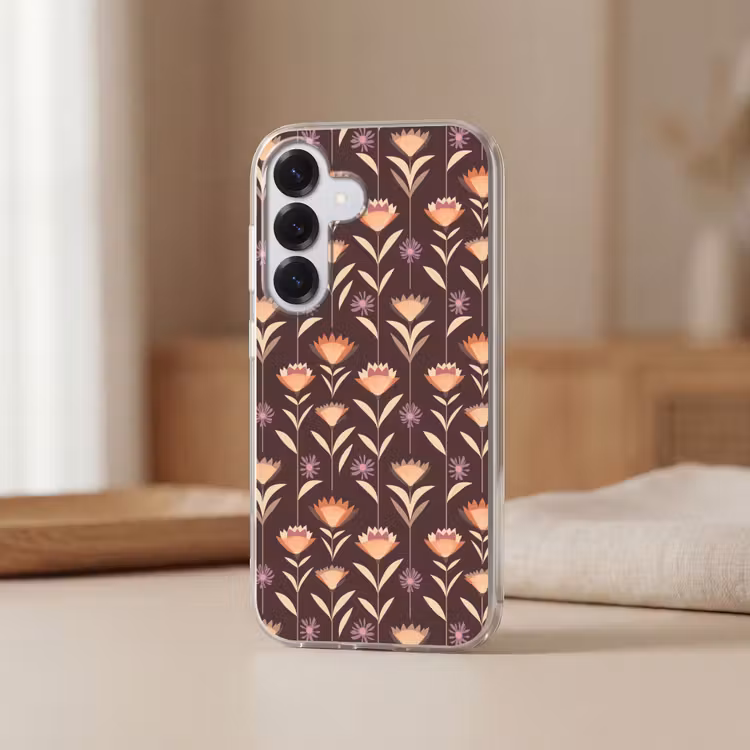 Elegant - Retro - Bruin Telefoonhoesje Samsung Galaxy S26 klein 975 -sfeer2