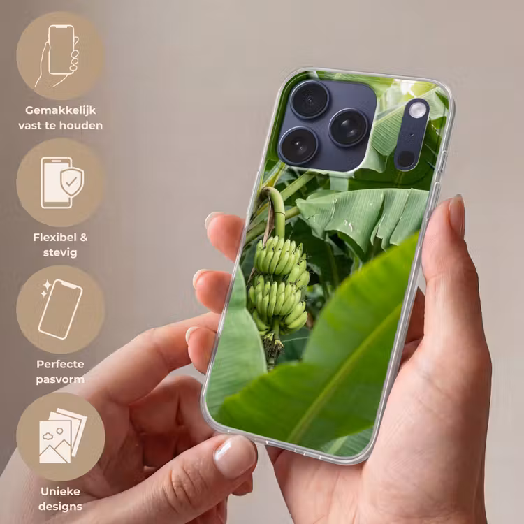 Eten - Bananen - Plantage - Groen Telefoonhoesje iPhone 17 Pro klein -sfeer3_NL