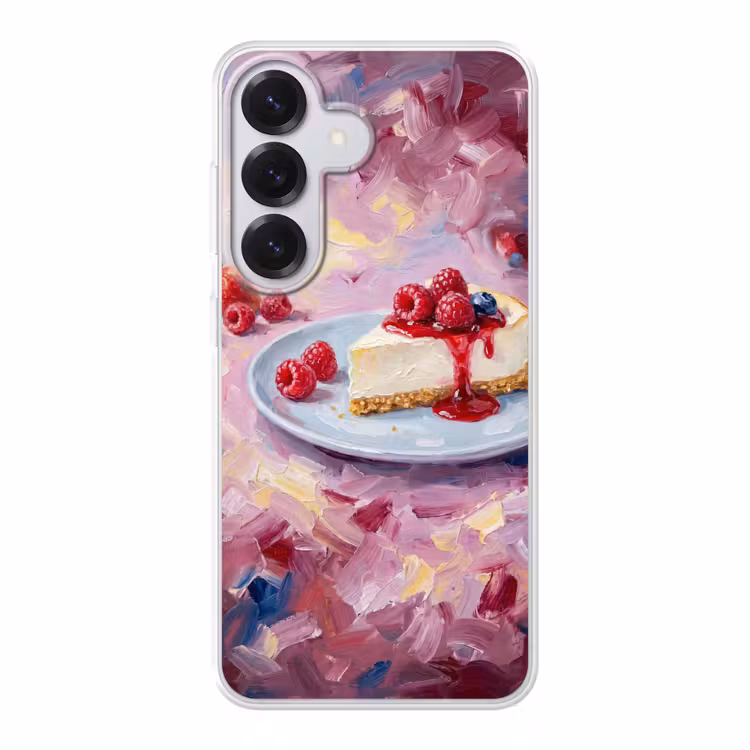 Eten - Cheesecake - Bessen - Abstract - Roze Telefoonhoesje Samsung Galaxy S26 klein -3d