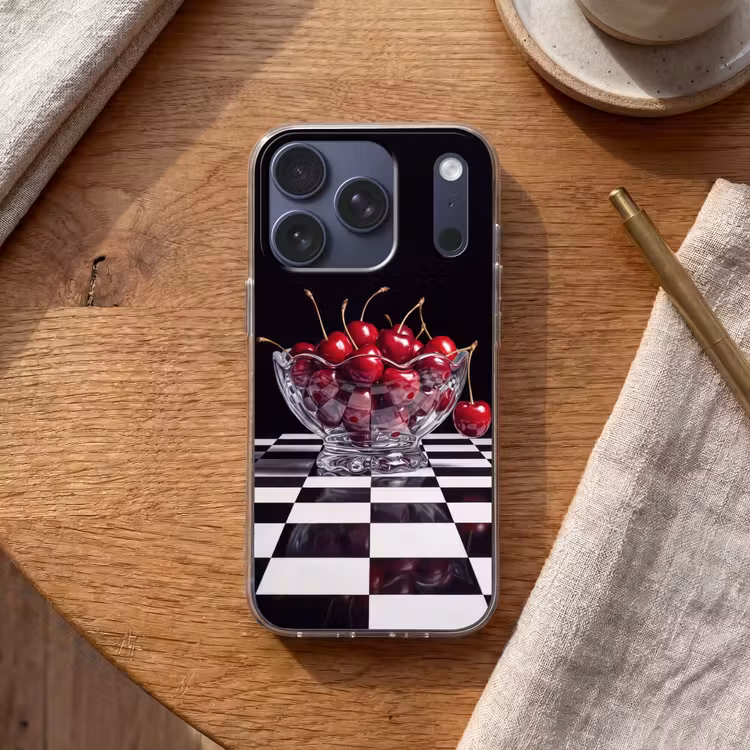 Telefoonhoesje - Eten - Kersen - Rood - Eten - Kersen - Rood Telefoonhoesje iPhone 17 Pro klein