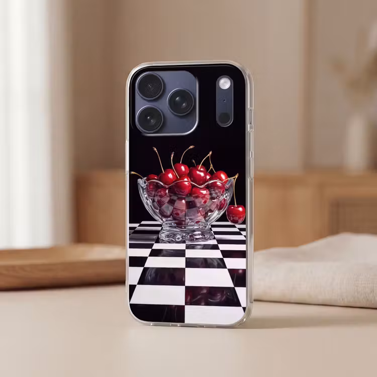 Telefoonhoesje - Eten - Kersen - Rood - Eten - Kersen - Rood Telefoonhoesje iPhone 17 Pro klein