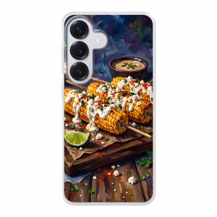 Eten - Maïs - Saus - Geschilderd - Geel Telefoonhoesje Samsung Galaxy S26 klein -3d