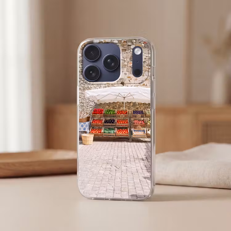 Telefoonhoesje - Eten - Markt - Vers - Eten - Markt - Vers Telefoonhoesje iPhone 17 Pro klein