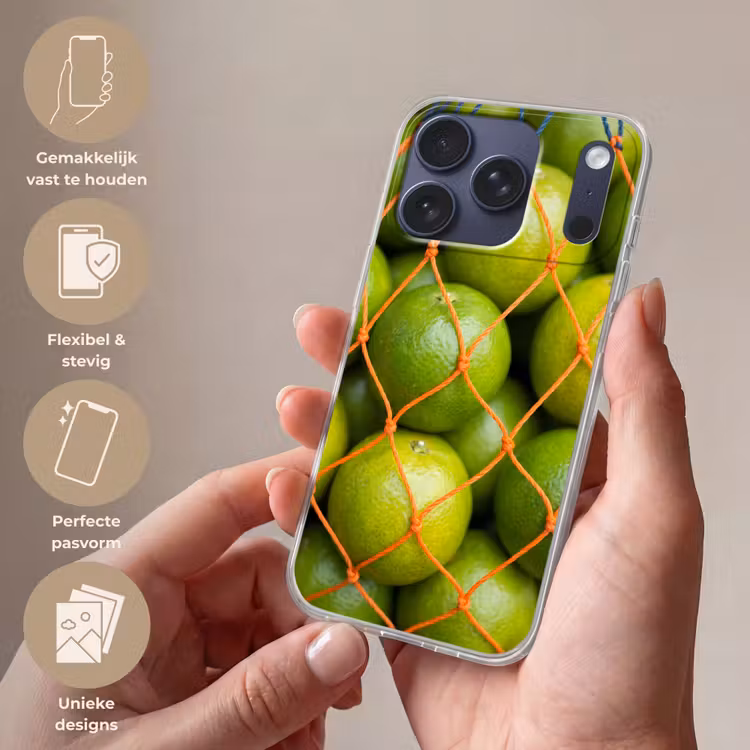 Eten - Net - Groen - Markt Telefoonhoesje iPhone 17 Pro klein -sfeer3_NL