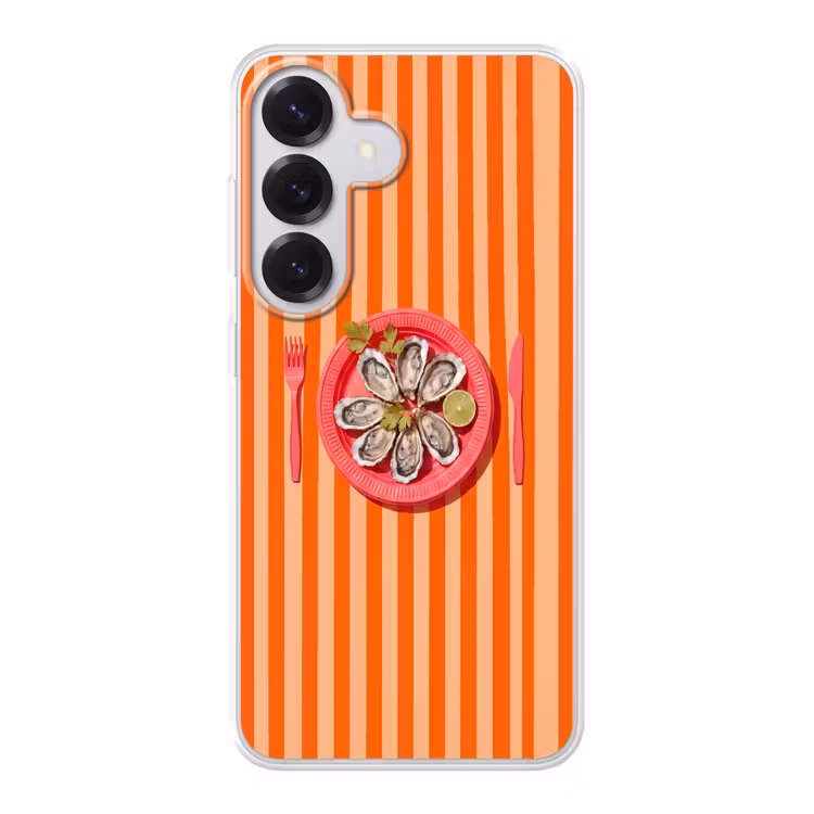 Eten - Oester - Zeevruchten - Oranje - Modern Telefoonhoesje Samsung Galaxy S26 klein -3d