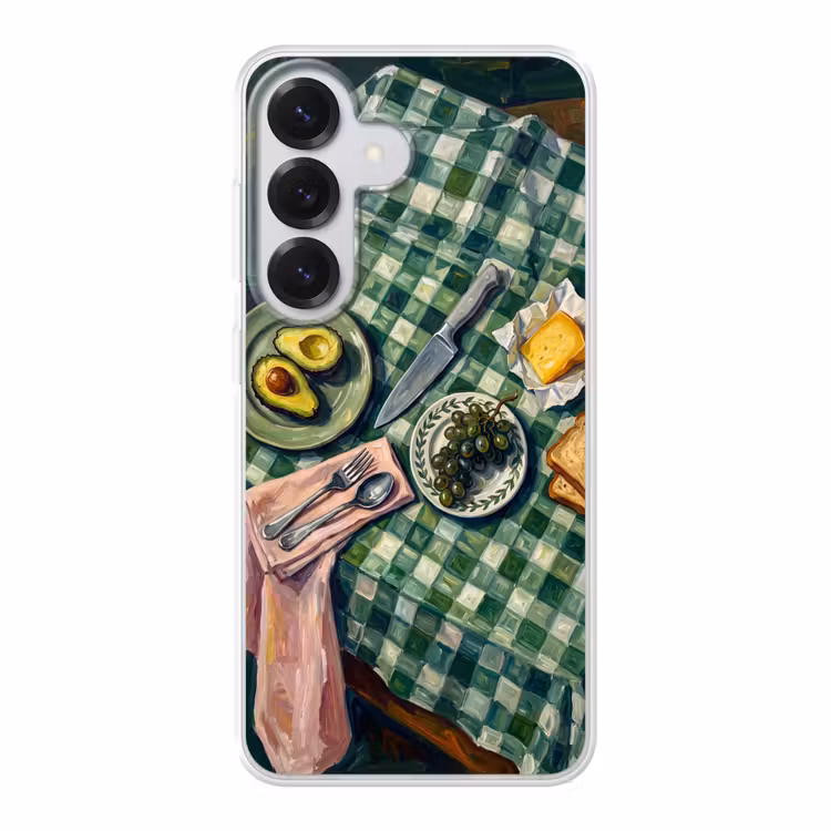 Eten - Ontbijt - Tafel - Modern - Groen Telefoonhoesje Samsung Galaxy S26 klein -3d