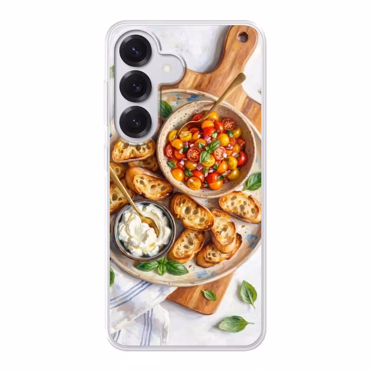 Eten - Tomaat - Brood - Kleurrijk - Keuken Telefoonhoesje Samsung Galaxy S26 klein -3d