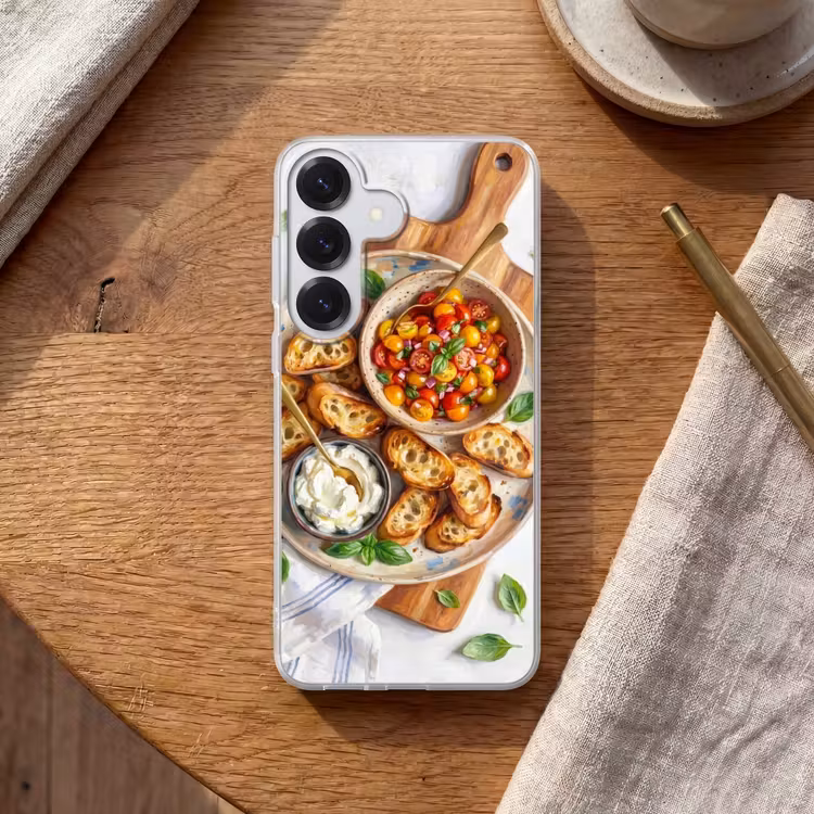 Eten - Tomaat - Brood - Kleurrijk - Keuken Telefoonhoesje Samsung Galaxy S26 klein -sfeer1