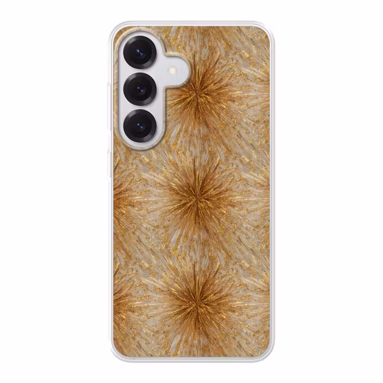 Explosie - Abstract - Goud - Wit Telefoonhoesje Samsung Galaxy S26 klein 975 -3d