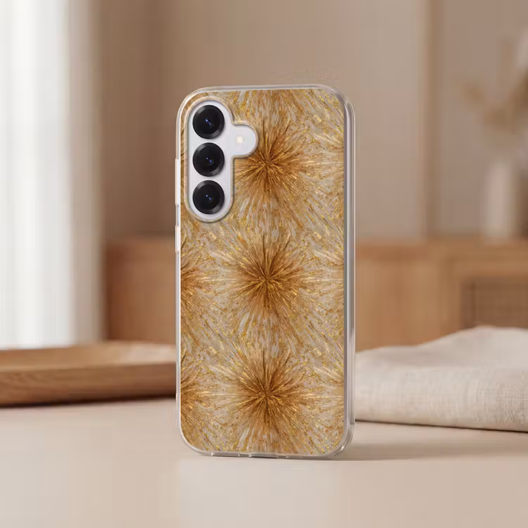 Explosie - Abstract - Goud - Wit Telefoonhoesje Samsung Galaxy S26 klein 975 -sfeer2