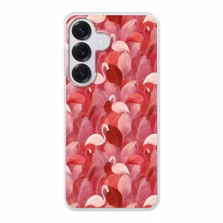 Flamingo - Botanisch - Elegant - Roze - Rood Telefoonhoesje Samsung Galaxy S26 klein 975 -3d