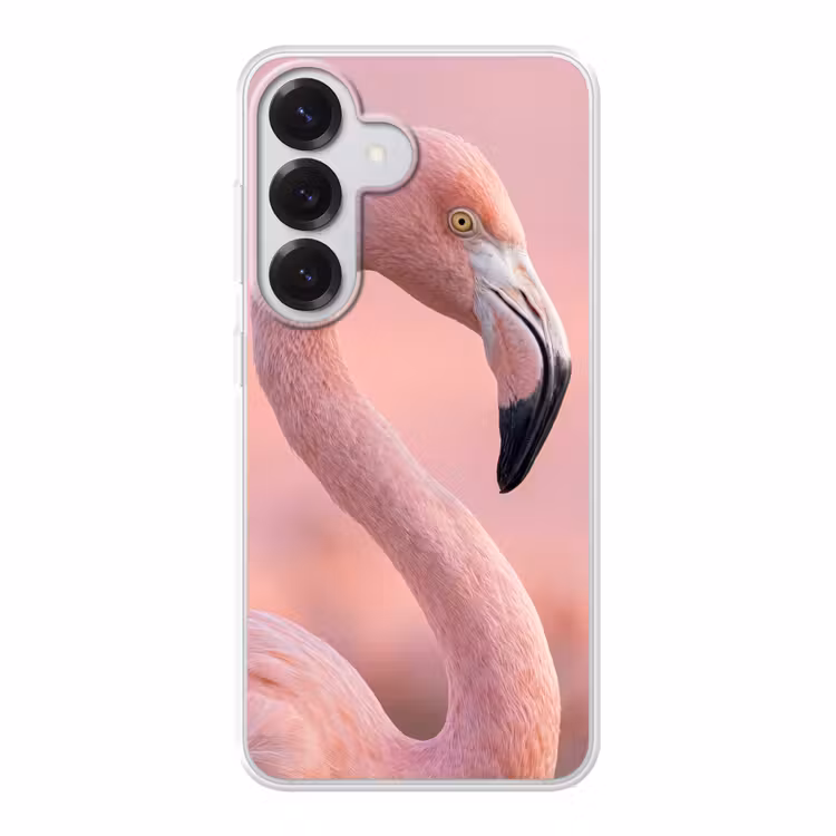 Flamingo - Portret - Roze Telefoonhoesje Samsung Galaxy S26 klein -3d