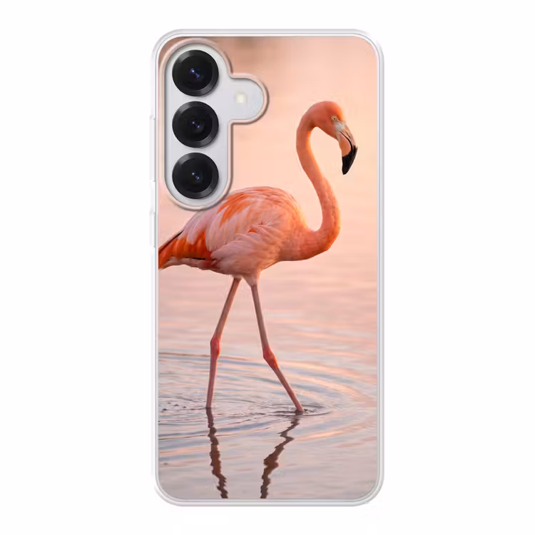 Flamingo - Water - Roze Telefoonhoesje Samsung Galaxy S26 klein -3d