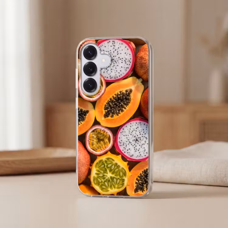 Fruit - Geopend - Tropisch - Eten - Kleurrijk Telefoonhoesje Samsung Galaxy S26 klein -sfeer2