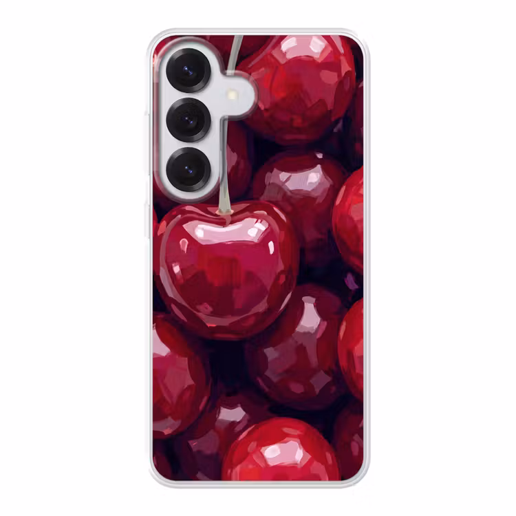 Fruit - Kersen - Eten - Modern - Rood Telefoonhoesje Samsung Galaxy S26 klein -3d