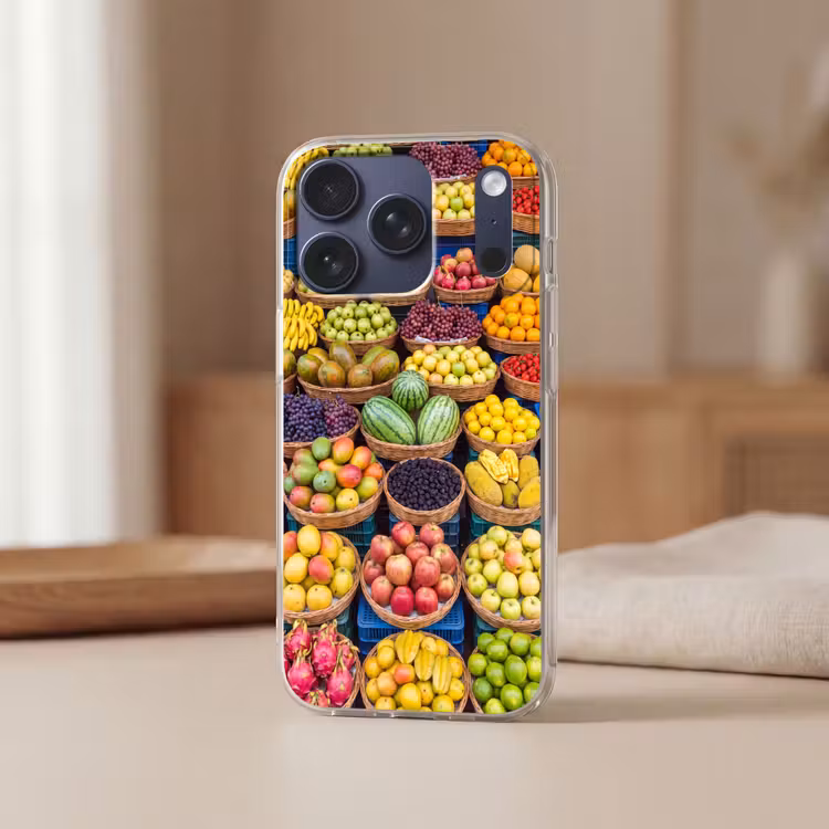 Telefoonhoesje - Fruit - Markt - Kleurrijk - Fruit - Markt - Kleurrijk Telefoonhoesje iPhone 17 Pro klein
