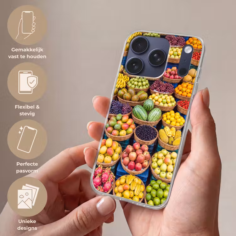 Telefoonhoesje - Fruit - Markt - Kleurrijk - Fruit - Markt - Kleurrijk Telefoonhoesje iPhone 17 Pro klein