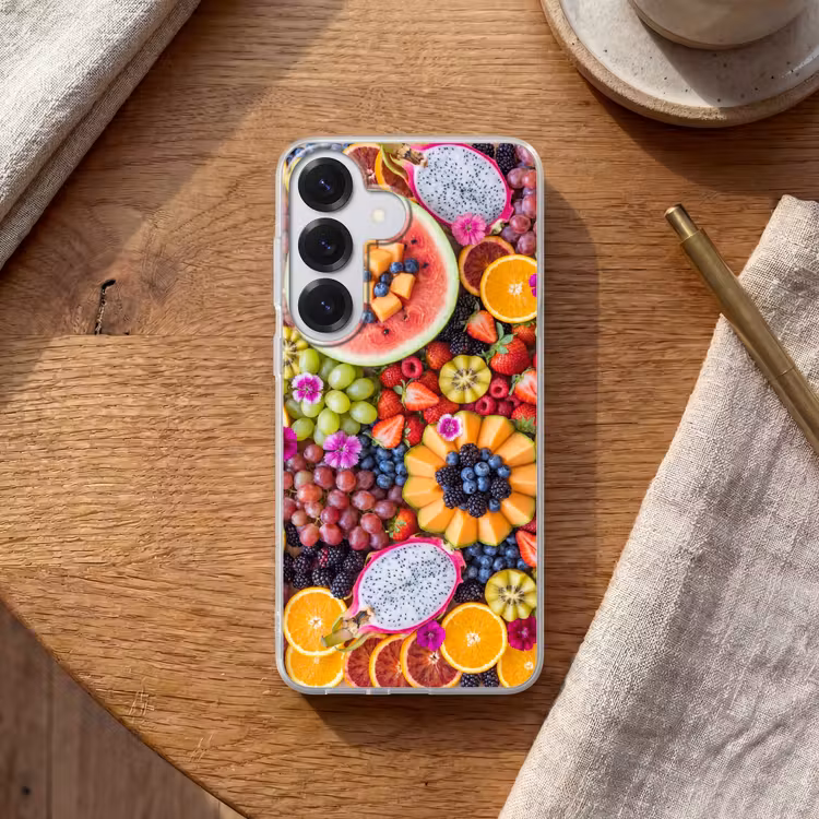 Fruit - Vers - Variatie - Eten - Kleurrijk Telefoonhoesje Samsung Galaxy S26 klein -sfeer1