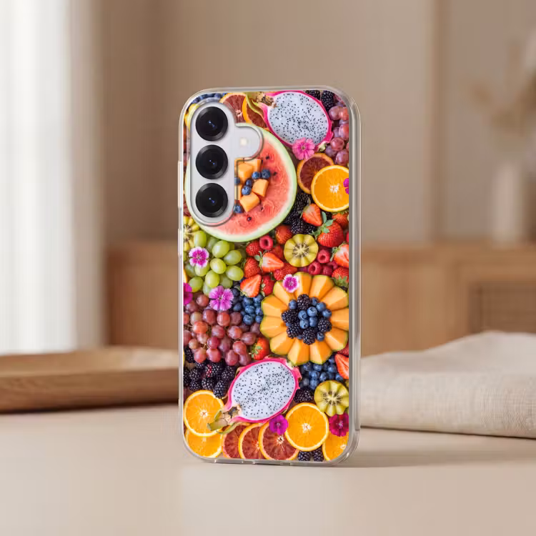 Fruit - Vers - Variatie - Eten - Kleurrijk Telefoonhoesje Samsung Galaxy S26 klein -sfeer2