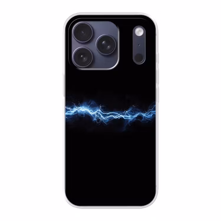 Gaming - Bliksemflits - Blauw - Energie Telefoonhoesje iPhone 17 Pro klein -3d