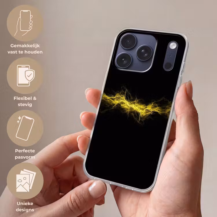 Gaming - Elektriciteit - Geel - Energie Telefoonhoesje iPhone 17 Pro klein -sfeer3_NL