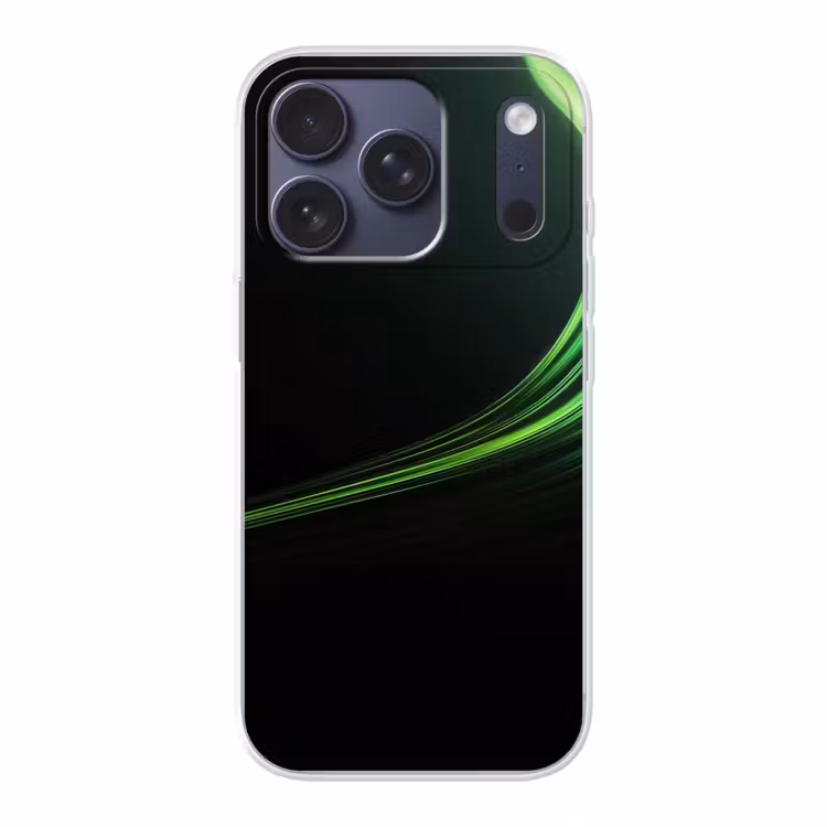 Gaming - Lijnen - Boog - Groen Telefoonhoesje iPhone 17 Pro klein -3d