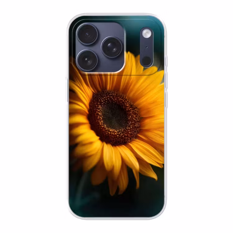 Geel - Zonnebloem - Zomers Telefoonhoesje iPhone 17 Pro klein -3d