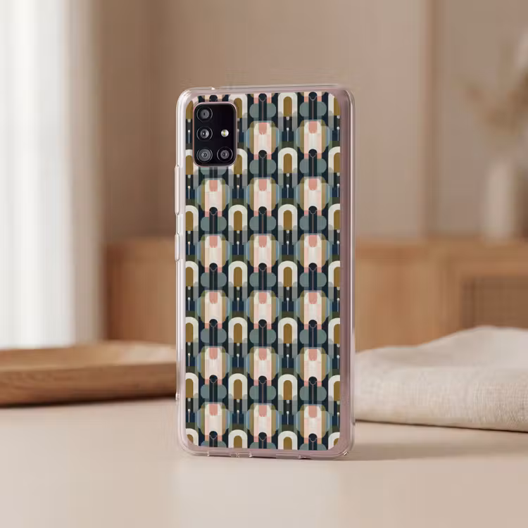 Geografisch - Modern - Kleurrijk Telefoonhoesje Samsung Galaxy A51 5G klein 373 -sfeer2