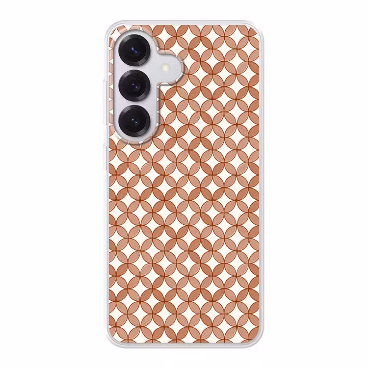 Geometrisch - Cirkels - Modern - Terracotta Telefoonhoesje Samsung Galaxy S26 klein 975 -3d