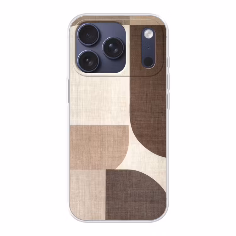 Geometrisch - Geweven structuur - Modern Telefoonhoesje iPhone 17 Pro klein -3d
