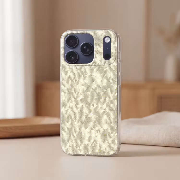 Geometrisch - Lijnen - Groen Telefoonhoesje iPhone 17 Pro klein 878 -sfeer2